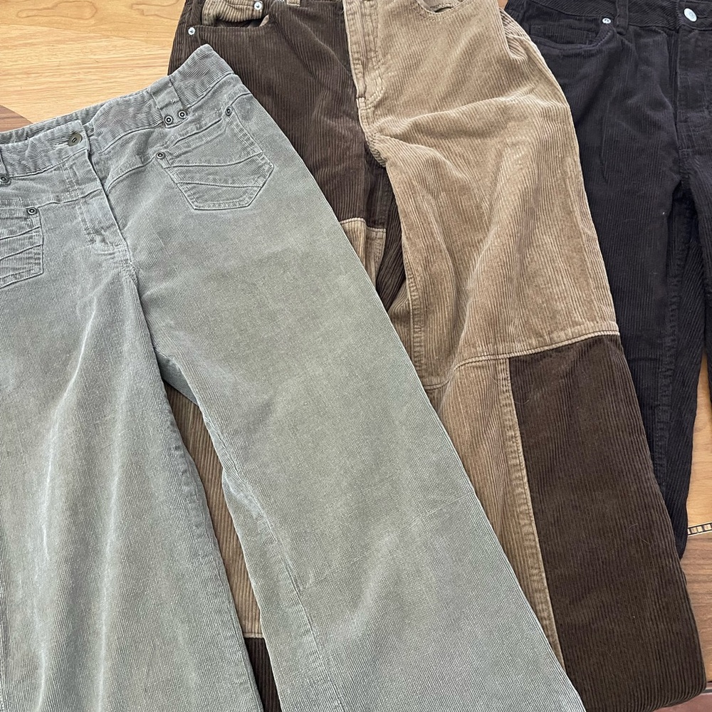 Corduroy Pants - Black, Brown, Tan LOT
